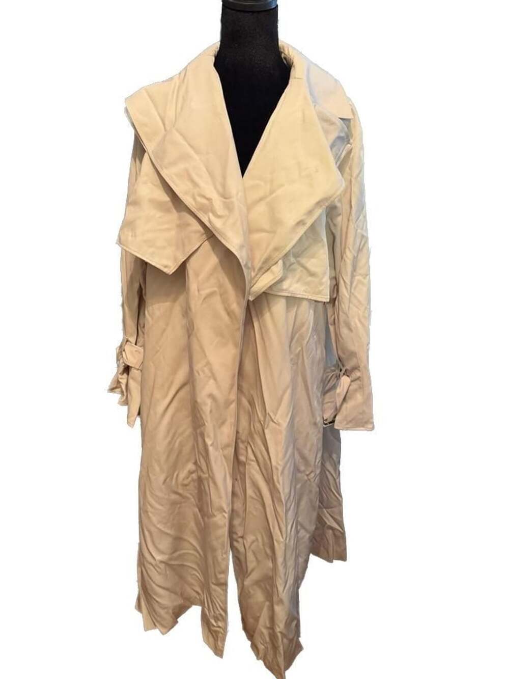 Snidel Sustainable Glossy Layered Trench Coat Ivory One Size